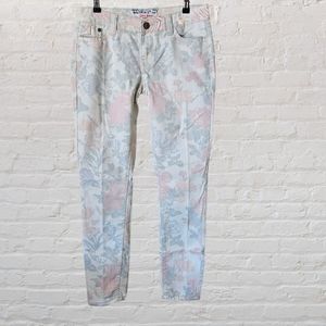 Vintage Hot Kiss Skinny Lily Floral Jeans Size 7